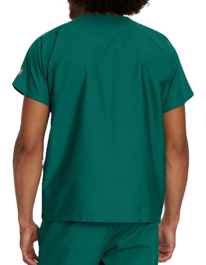 Landau Unisex No Pocket V-Neck Scrub Top Hunter Green