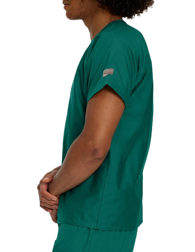 Landau Unisex No Pocket V-Neck Scrub Top Hunter Green