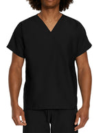 Landau Unisex No Pocket V-Neck Scrub Top Black