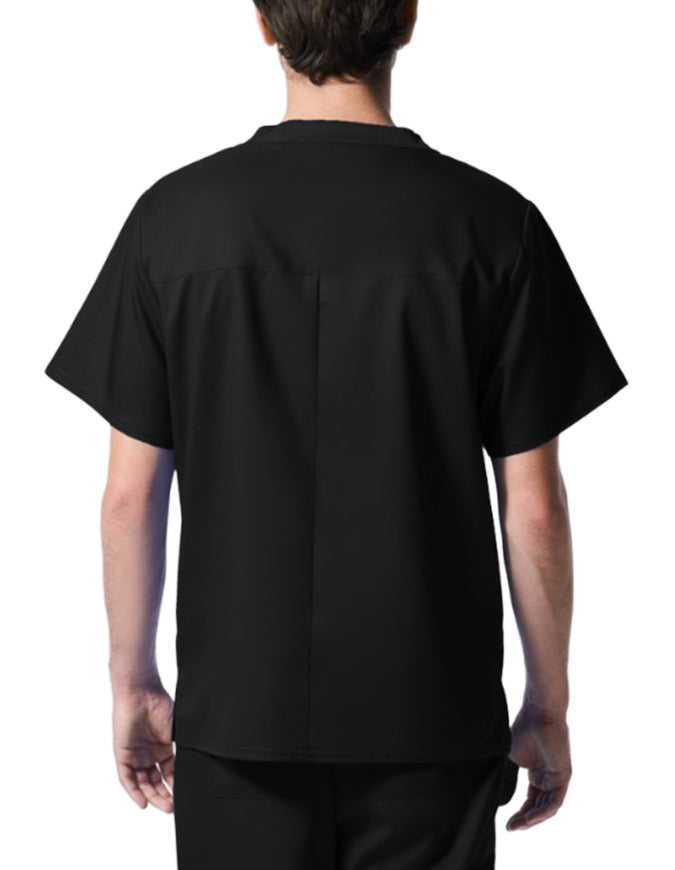 Landau ProFlex Men's 2 Pocket V-Neck Scrub Top - Black