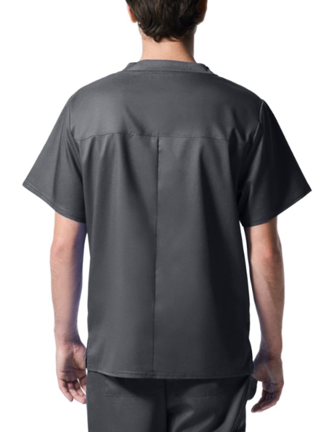 Landau ProFlex Men's 2 Pocket V-Neck Scrub Top - Pewter