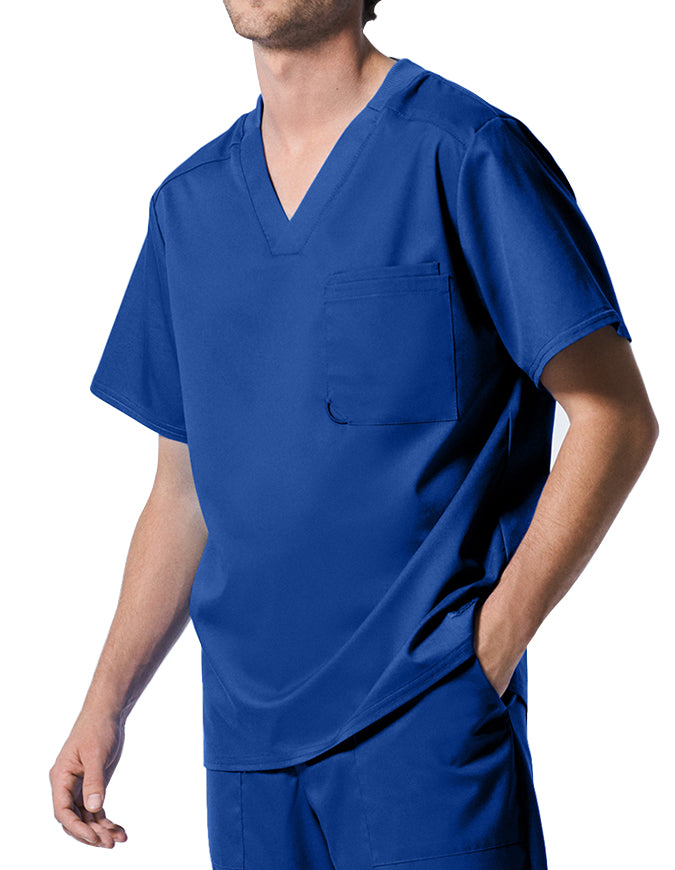 Landau ProFlex Men's 2 Pocket V-Neck Scrub Top - Galaxy