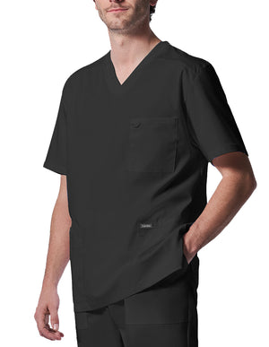 Landau ProFlex Men's 4 Pocket V-Neck Scrub Top - Graphite