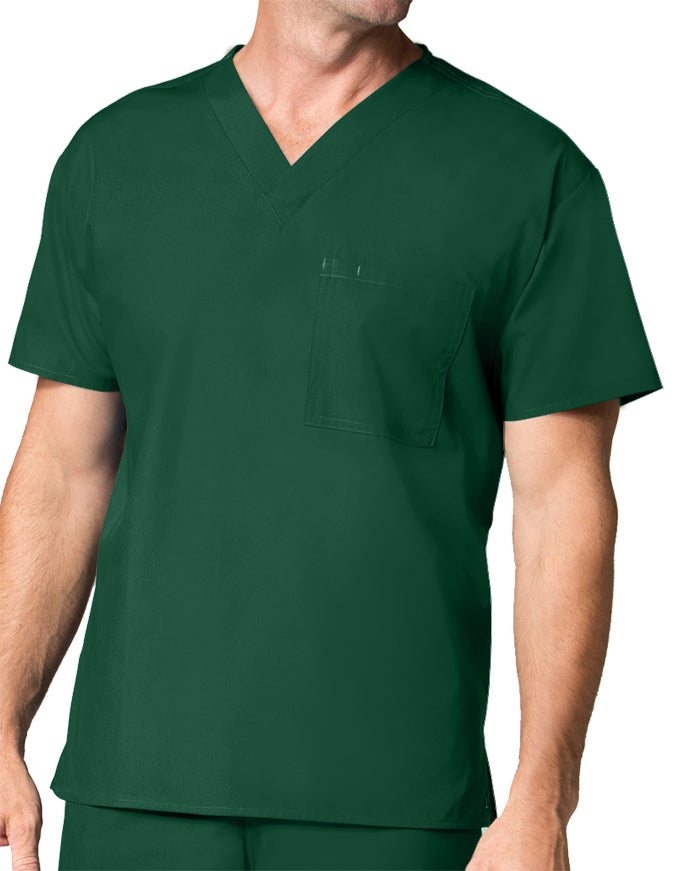 Maevn 28.75 Inch Core Unisex V-Neck Nursing Scrub Top Hunter Green