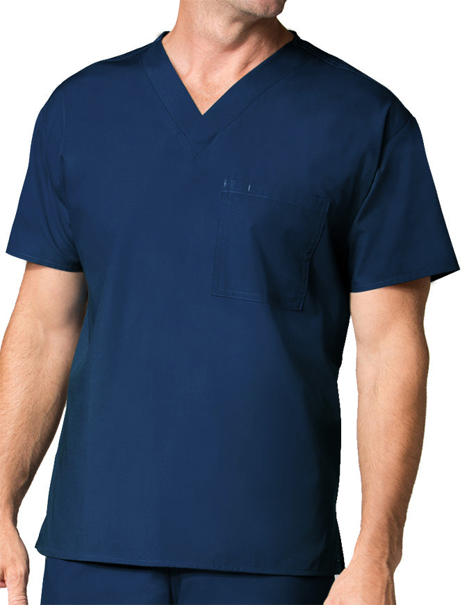 Maevn 28.75 Inch Core Unisex V-Neck Nursing Scrub Top Navy