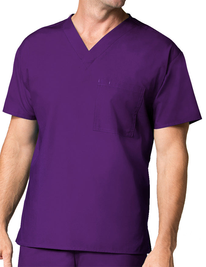 Maevn 28.75 Inch Core Unisex V-Neck Nursing Scrub Top Purple