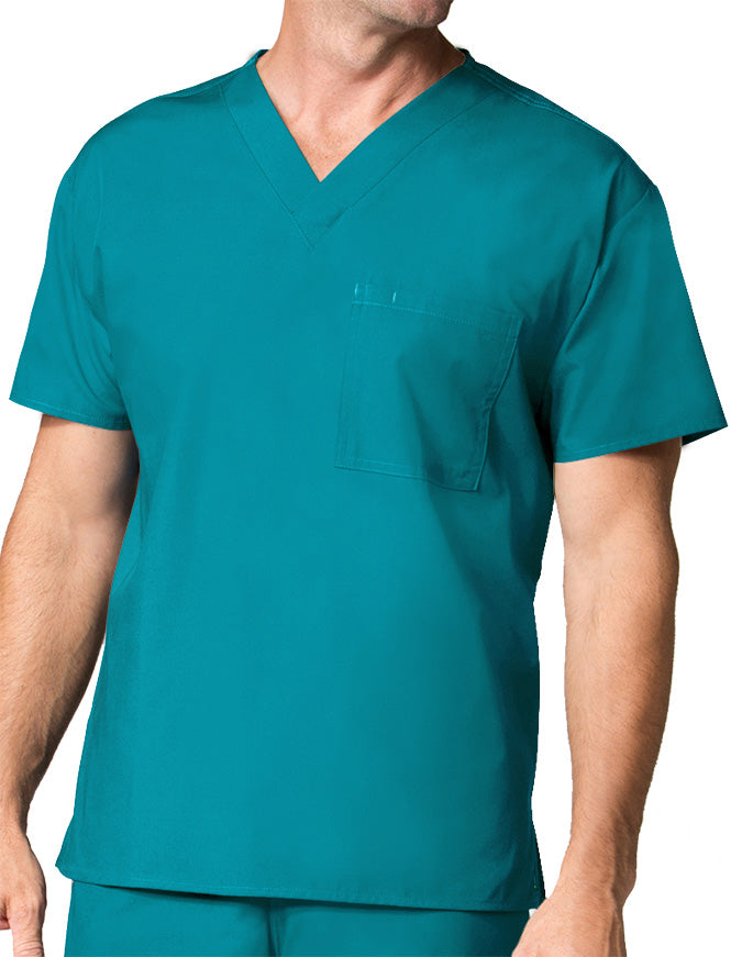 Maevn 28.75 Inch Core Unisex V-Neck Nursing Scrub Top Teal