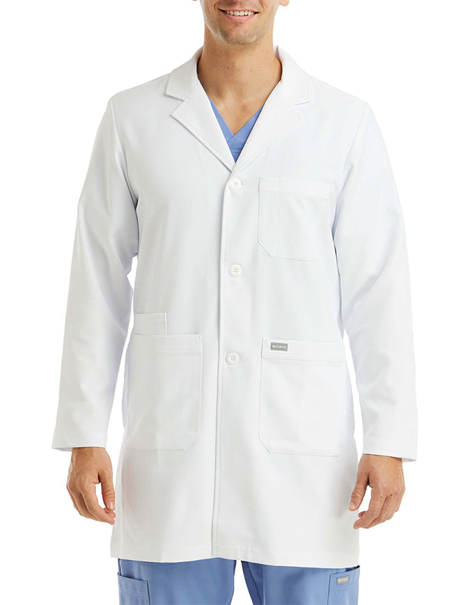 Maevn Momentum Mens 36 Inch Lab Coat - White