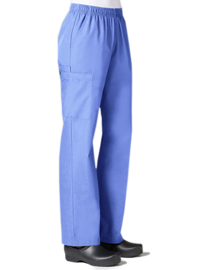 Maevn Core 31 Inch Women's Full Elastic Band Cargo Pant Ceil Blue