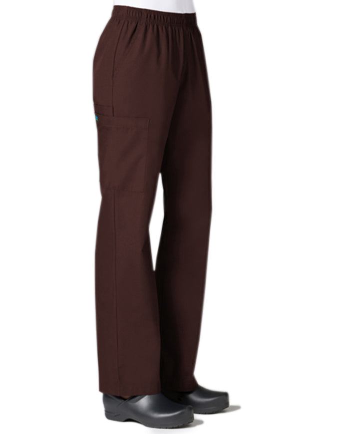 Maevn Core 31 Inch Women's Full Elastic Band Cargo Pant Chocolate