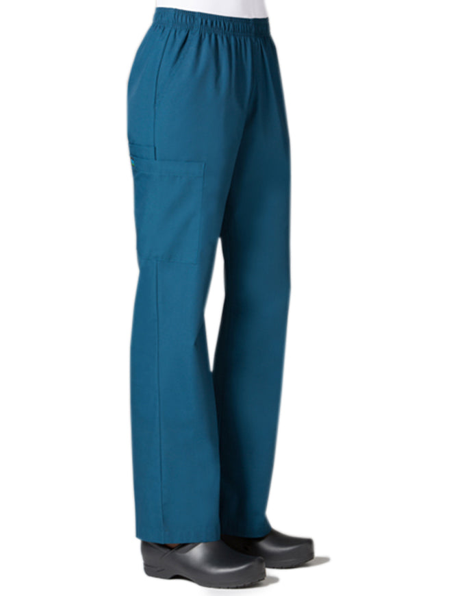 Maevn Core 31 Inch Women's Full Elastic Band Cargo Pant Caribbean Blue