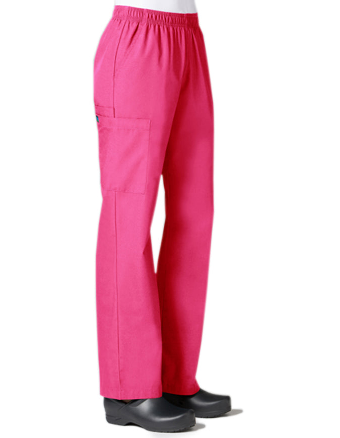 Maevn Core 31 Inch Women's Full Elastic Band Cargo Pant Hot Pink