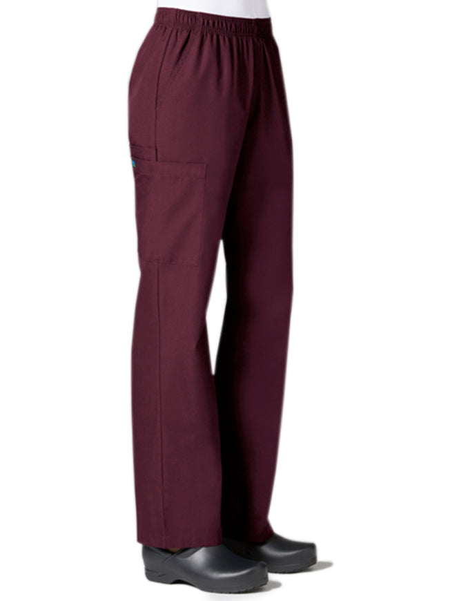 Maevn Core 31 Inch Women's Full Elastic Band Cargo Pant Wine