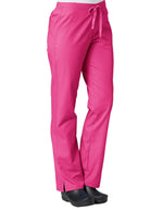 Maevn 30.5 Inch Women's Half Elastic Waist Straight Leg Pant - Candy Pink