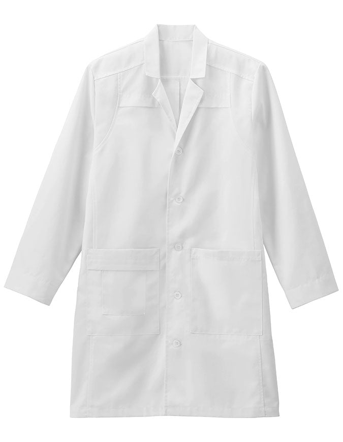 Meta Men's Twill Trench Style Labcoat