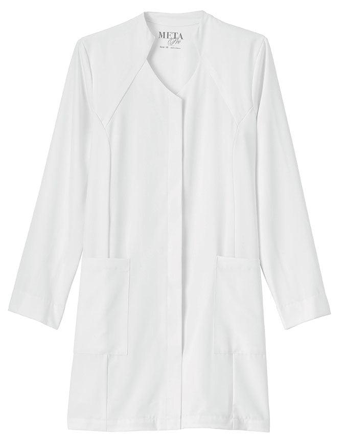 Meta Pro Women's 35 inch Stand Up Collar Stretch Labcoat