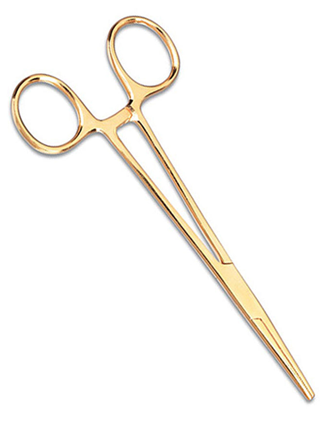 Prestige 5.5 Inches Gold Plated Straight Kelly Forceps