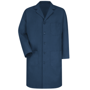 Red Kap 41.5 Inch Three Pockets Men Navy Colored Lab Coat - Navy