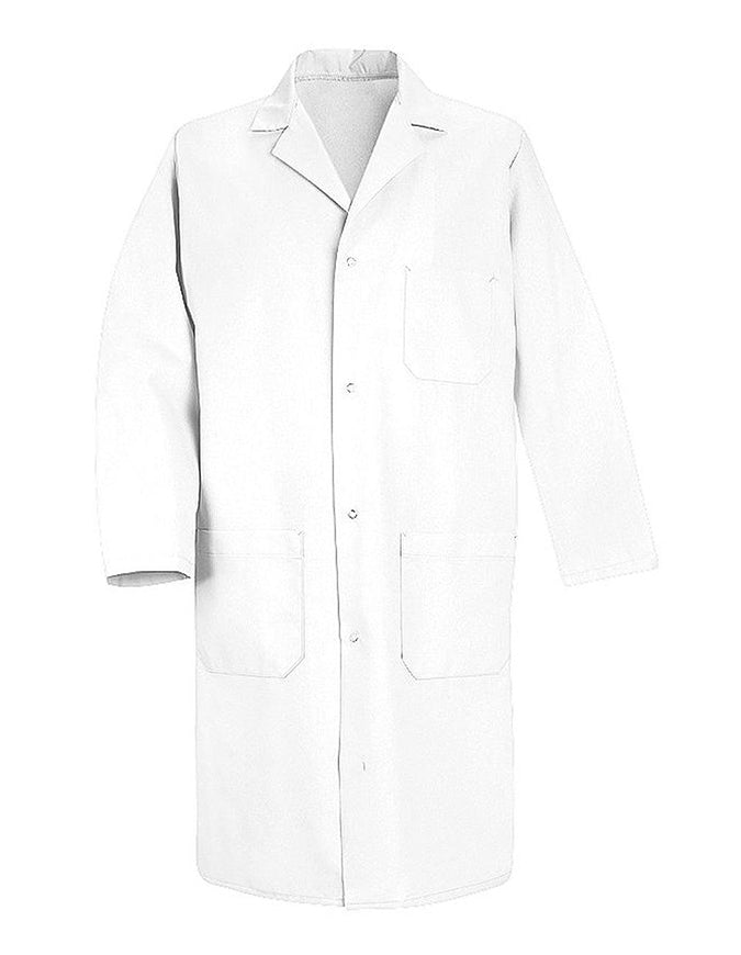 Red Kap 41.5 inch Three Pockets Four Gripper Men Medical Lab Coat