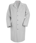 Red Kap 41.5 Inch Men's Button Front Grey Medical Lab Coat