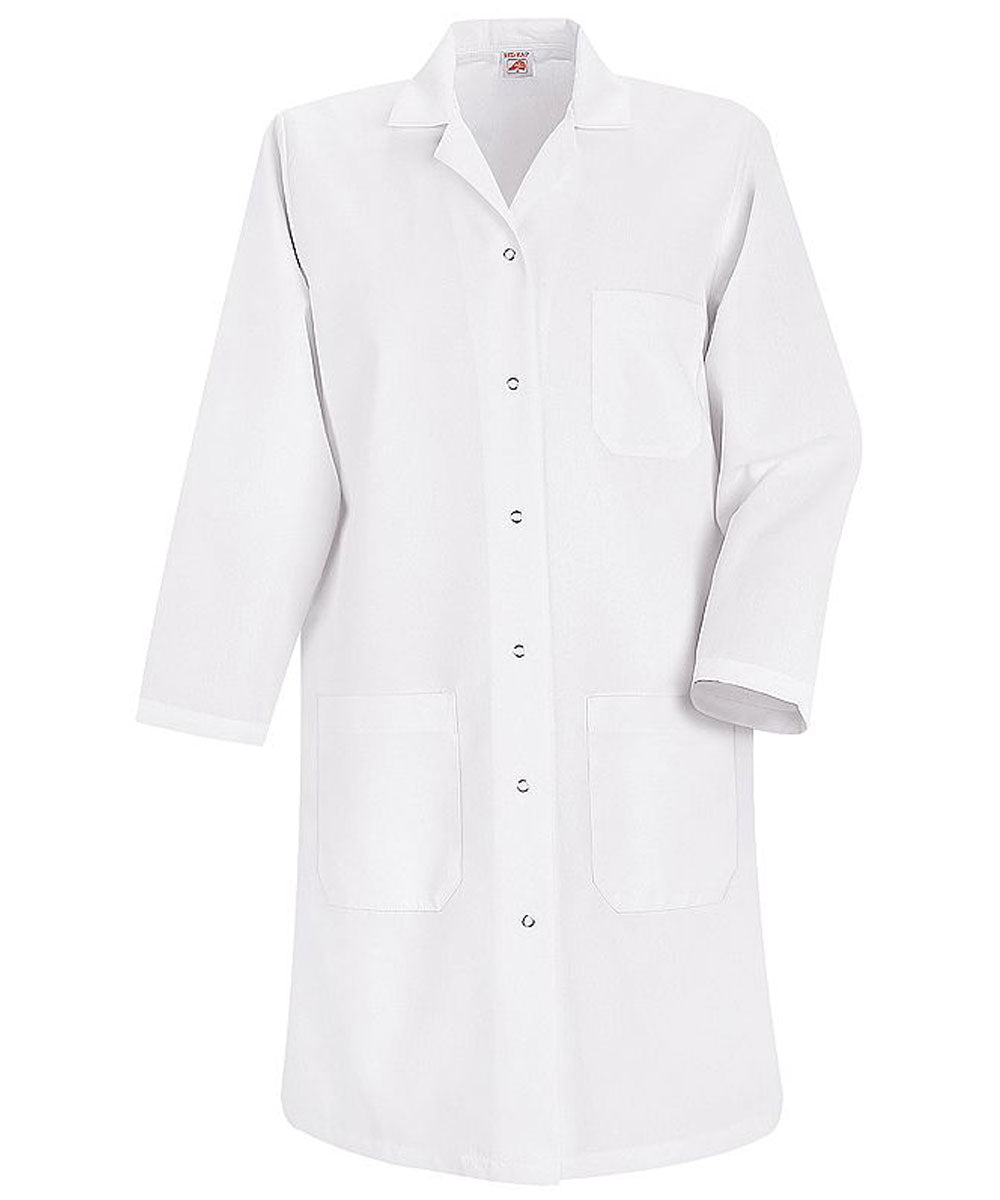 Red Kap 38.25 inch Six Button Front Women Medical Lab Coat - white