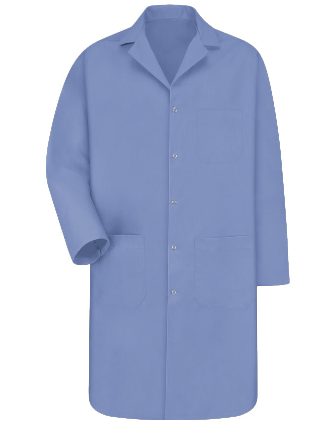 Red Kap 41.5 Inch Men's Notch Lapel Collar Medical Lab Coat - Light Blue