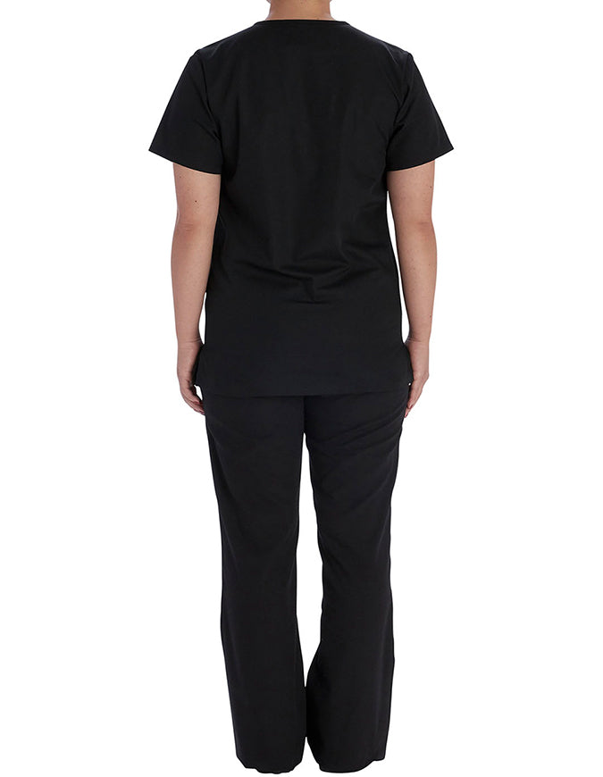 Vital Threads Unisex V-Neck Scrub Sets Black