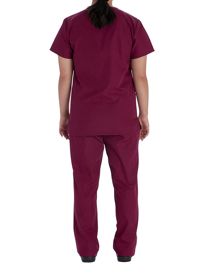 Vital Threads Unisex V-Neck Scrub Sets wine