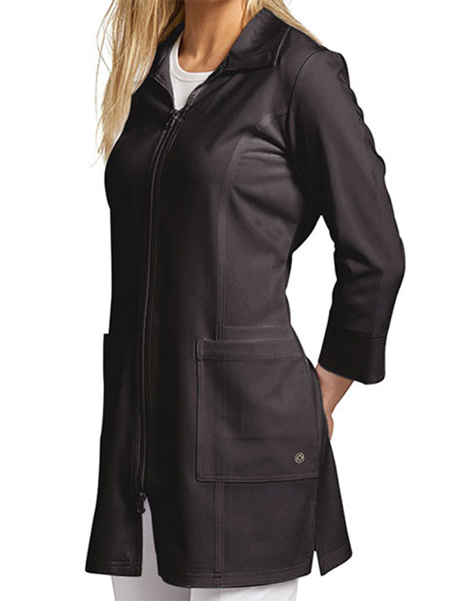 Whitecross Marvella Women's 29 Inch Modern Lab coat - Black