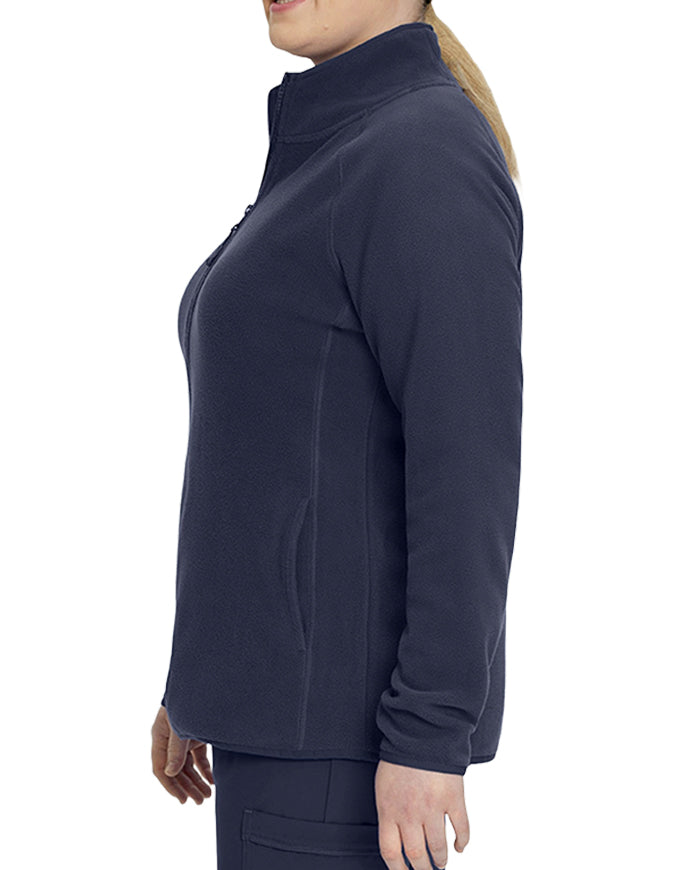 White Cross 26.5 Inch Women's Polar Fleece Zip Front Warm-up Jacket - Navy