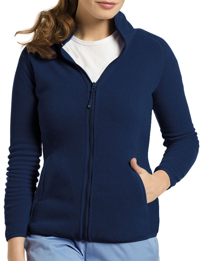 White Cross 26.5 Inch Women's Polar Fleece Zip Front Warm-up Jacket - Navy