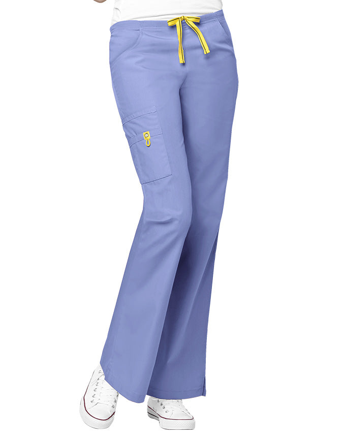 WonderWink 31 Inch Women's The Romeo Flare Leg Nursing Pants - Ceil Blue