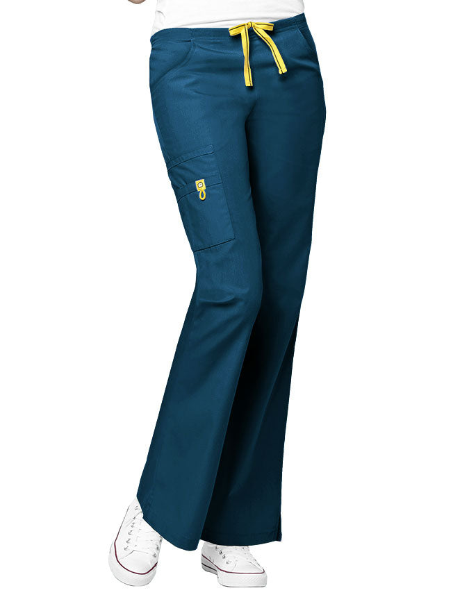 WonderWink 31 Inch Women's The Romeo Flare Leg Nursing Pants - Caribbean Blue