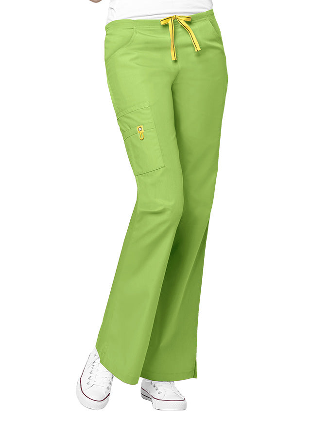 WonderWink 31 Inch Women's The Romeo Flare Leg Nursing Pants - Green Apple