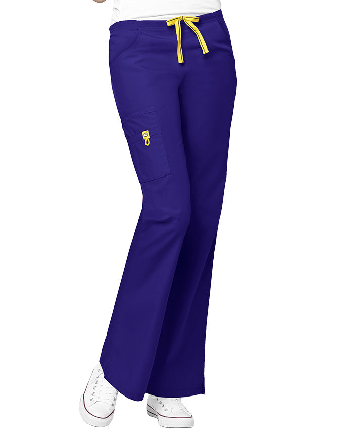 WonderWink 31 Inch Women's The Romeo Flare Leg Nursing Pants - Grape