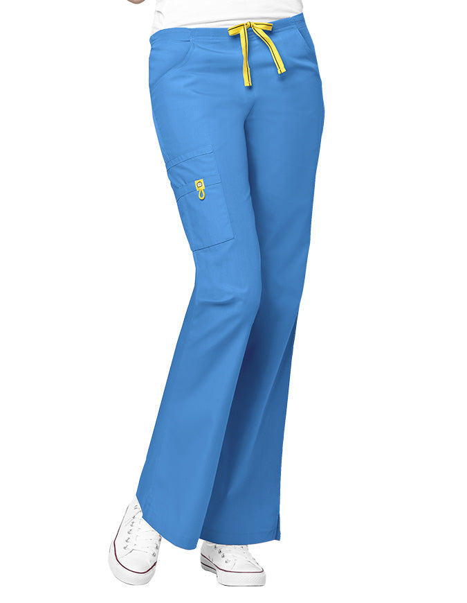 WonderWink 31 Inch Women's The Romeo Flare Leg Nursing Pants - Malibu Blue