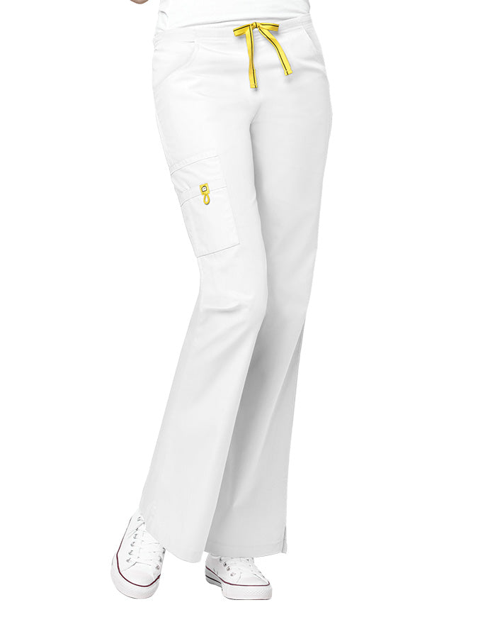 WonderWink 31 Inch Women's The Romeo Flare Leg Nursing Pants - White