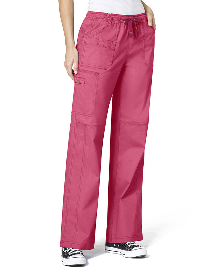 WonderWink WonderFlex 31 Inch Women's Faith Cargo Nurse Scrubs Pants - papaya