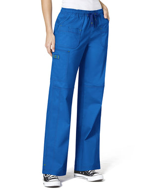 WonderWink WonderFlex 31 Inch Women's Faith Cargo Nurse Scrubs Pants - Royal