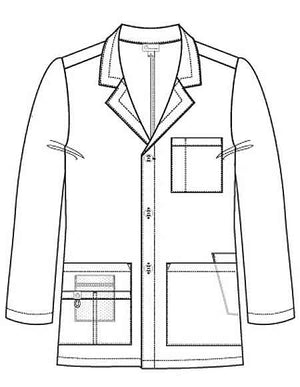 Wonderwink 33.5 Inch Unisex Six Pockets Lab Coat