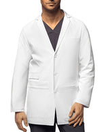 WonderWink Slate Men's Welt Pocket Lab Coat White