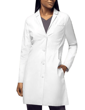 WonderWink Slate Women's Long Lab Coat White