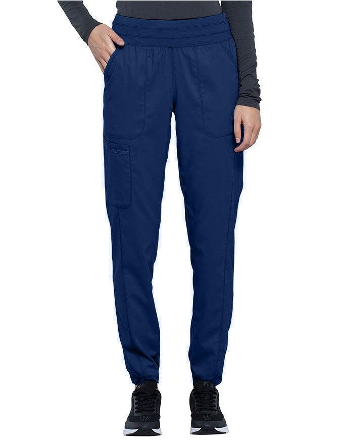 Cherokee Workwear Revolution Women's Natural Rise Tapered Leg Jogger Tall Pant Navy