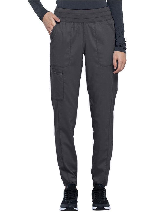 Cherokee Workwear Revolution Women's Natural Rise Tapered Leg Jogger Tall Pant pewter