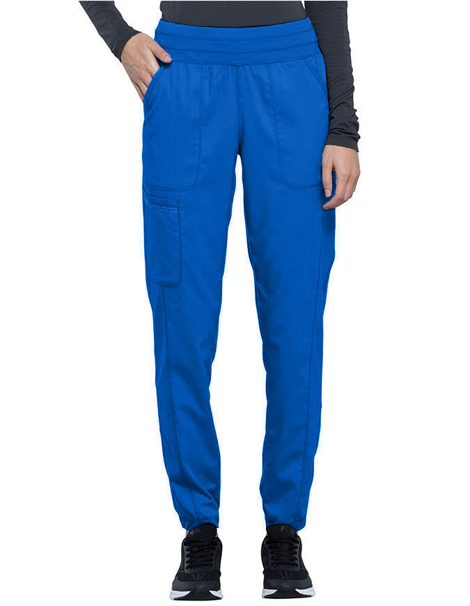 Cherokee Workwear Revolution Women's Natural Rise Tapered Leg Jogger Pant - royal