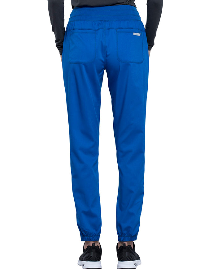 Cherokee Workwear Revolution Women's Natural Rise Tapered Leg Jogger Pant - royal