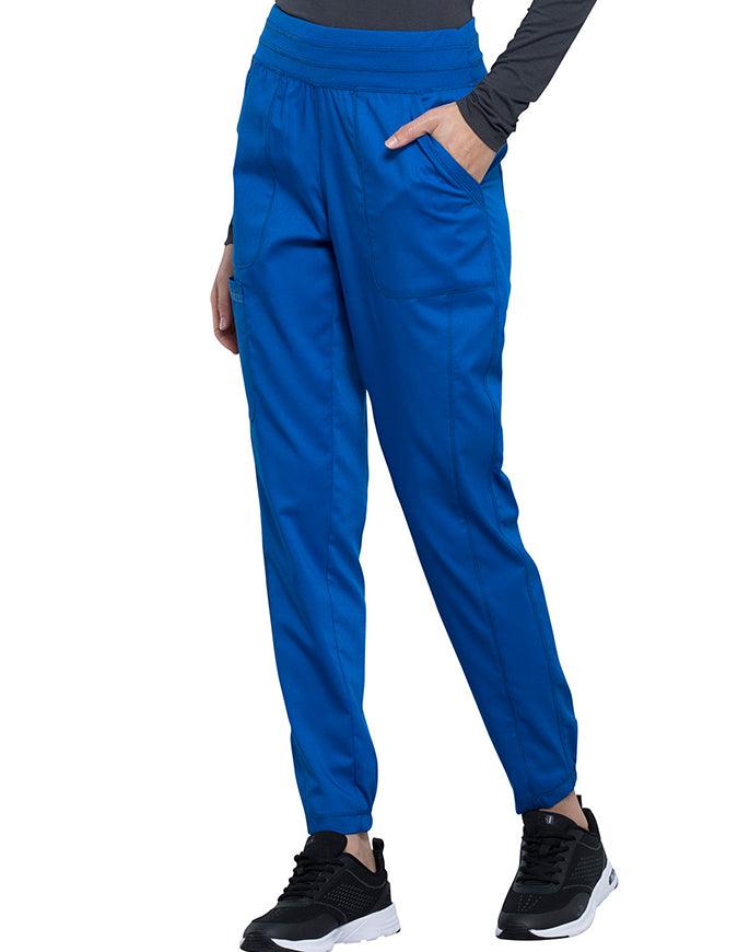 Cherokee Workwear Revolution Women's Natural Rise Tapered Leg Jogger Petite Pant - Royal