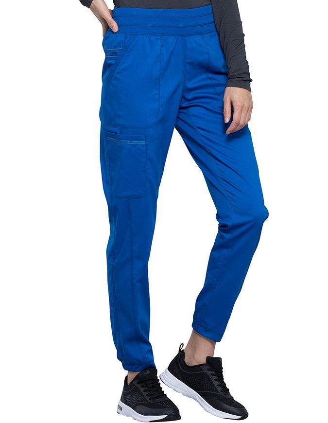 Cherokee Workwear Revolution Women's Natural Rise Tapered Leg Jogger Petite Pant - Royal