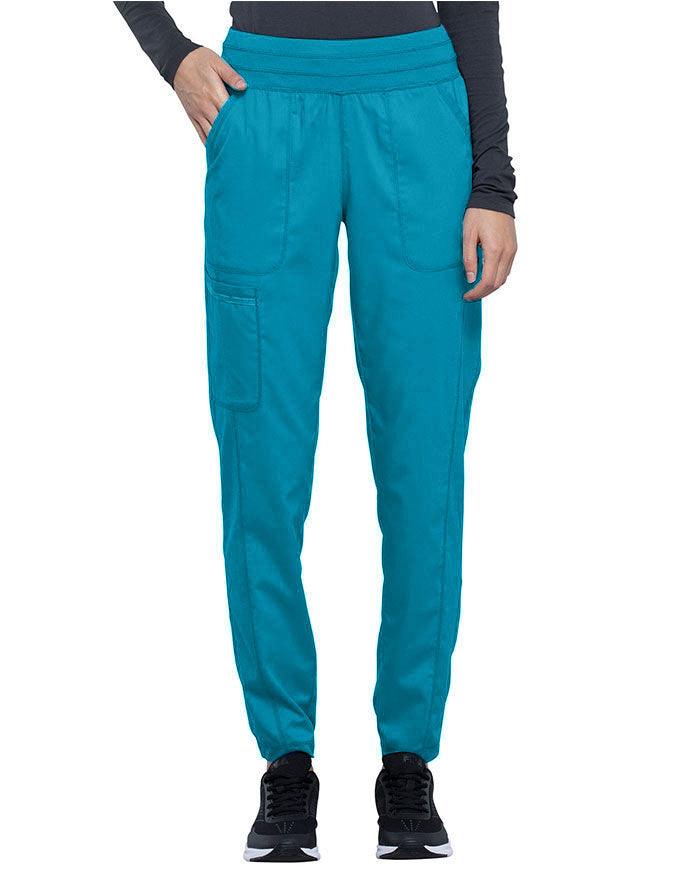 Cherokee Workwear Revolution Women's Natural Rise Tapered Leg Jogger Tall Pant teal