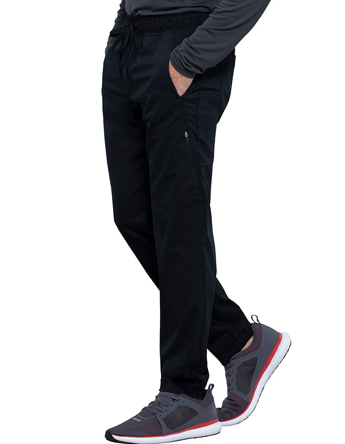 Cherokee Workwear Revolution Men's Natural Rise Straight Leg Jogger Pant black